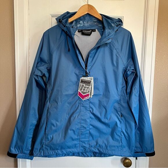 Mossi Blue Women's Sprint Windbreaker Jacket Large - Picture 1 of 12
